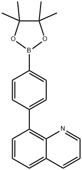 4-(喹啉-8 基)苯硼酸频哪醇酯 结构式