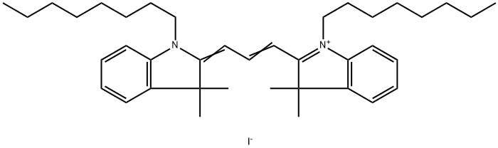 1,1'-DIOCTYL-3,3,3',3'-TETRAMETHYLINDOCARBOCYANINE IODIDE 结构式