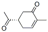 2-Cyclohexen-1-one, 5-acetyl-2-methyl-, (S)- (9CI) 结构式