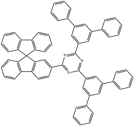 2-(9,9'-螺双[9H-芴]-2-基)-4,6-双([1,1':3',1''-三联苯]-5'-基)-1,3,5-三嗪 结构式