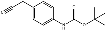 4-(N-BOC-氨基苯基)乙腈 结构式
