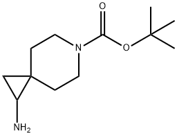 1-氨基-6-氮杂螺[2.5]辛烷-6-羧酸叔丁酯 结构式