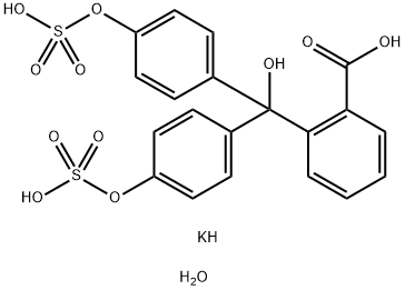 phenolphthalein carbinol disulfate, tripotassium salt.H2O 结构式