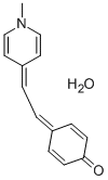 4-[(1-甲基-4(1H)-吡啶亚基)亚乙基]-2,5-环己二烯-1-酮水合物 结构式