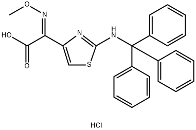 2-(2-三苯甲氨基噻唑-4-基)-2-甲氧亚氨基乙酸 结构式