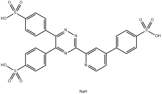 2-[5,6-双(4-磺苯基)-1,2,4-三嗪-3-基]-4-(4-磺苯基)吡啶三钠盐 结构式