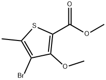 4-溴-3-甲氧基-5-甲基-2-噻吩甲酸甲酯 结构式