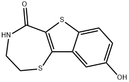 3,4-二氢-9-羟基-[1]苯并噻吩并[2,3-F]-1,4-硫氮杂卓-5(2H)-酮 结构式