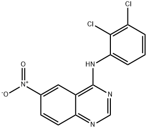 N-(2,3-dichlorophenyl)-6-nitroquinazolin-4-amine 结构式