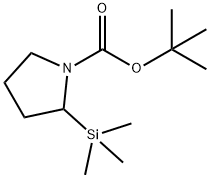 2-(三甲基甲硅烷基)吡咯烷-1-羧酸叔丁酯 结构式