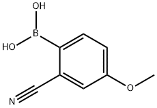 2-氰基-4-甲氧基苯硼酸 结构式