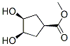 Cyclopentanecarboxylic acid, 3,4-dihydroxy-, methyl ester, (1alpha,3beta,4beta)- (9CI) 结构式