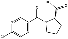 N-(6-Chloropyridine-3-carbonyl)-L-proline 结构式