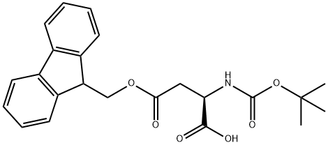 BOC-D-ASP(OFM)-OH 结构式