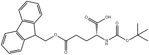 BOC-D-GLU(OFM)-OH 结构式