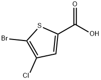 5-溴-4-氯-2-噻吩羧酸 结构式