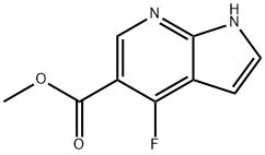 Methyl 4-fluoro-1H-pyrrolo[2,3-b]pyridine-5-carboxylate 结构式