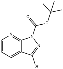 3-溴-1H-吡唑并[3,4-B]吡啶-1-甲酸叔丁酯 结构式