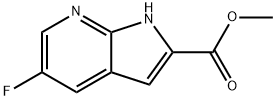 5-氟-1H-吡咯并[2,3-B]吡啶-2-甲酸甲酯 结构式