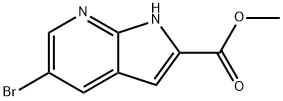 5-溴-1H-吡咯并[2,3-B]吡啶-2-羧酸甲酯 结构式