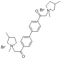 4,4'-Bis((3-methylpyrrolidino)acetyl)biphenyl dimethiobromide 结构式