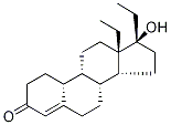 (8R,9S,10R,13S,14S,17S)-13,17-diethyl-17-hydroxy-1,2,6,7,8,9,10,11,12,14,15,16-dodecahydrocyclopenta[a]phenanthren-3-one 结构式