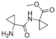 Cyclopropanecarboxylic acid, 1-[[(1-aminocyclopropyl)carbonyl]amino]-, methyl 结构式
