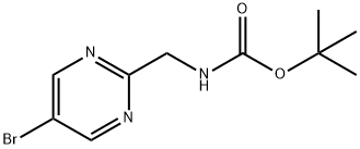 (5-溴嘧啶-2-基)甲基氨基甲酸叔丁酯 结构式
