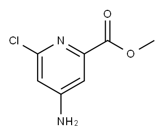 4-氨基-6-氯吡啶-2-羧酸甲酯 结构式