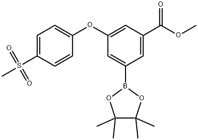 Methyl 3-(4-Methanesulfonylphenoxy)-5-(tetraMethyl-
1,3,2-dioxaborolan-2-yl)benzoate 结构式