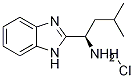 (R)-1-(1H-苯并咪唑-2-基)-3-甲基丁胺盐酸盐 结构式