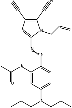 N-(2-(1-allyl-4,5-dicyanoimidazol-2-ylazo)-5-(dipropylamino)phenyl)-acetamide 结构式