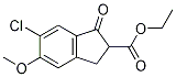 ethyl 6-chloro-5-Methoxy-1-oxo-2,3-dihydro-1H-indene-2-carboxylate 结构式