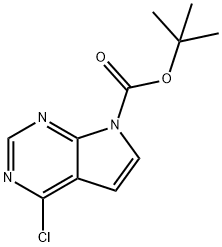 tert-butyl 4-chloro-7H-pyrrolo[2,3-d]pyrimidine-7-carboxylate 结构式