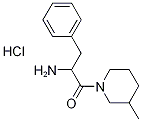 2-Amino-1-(3-methyl-1-piperidinyl)-3-phenyl-1-propanone hydrochloride 结构式