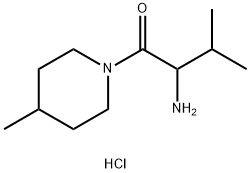 2-Amino-3-methyl-1-(4-methyl-1-piperidinyl)-1-butanone hydrochloride 结构式