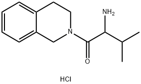 2-Amino-1-[3,4-dihydro-2(1H)-isoquinolinyl]-3-methyl-1-butanone hydrochloride 结构式