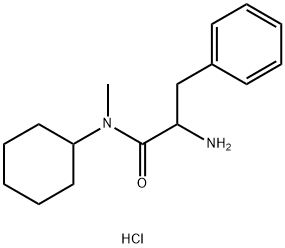 2-Amino-N-cyclohexyl-N-methyl-3-phenylpropanamidehydrochloride 结构式