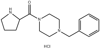 (4-Benzyl-1-piperazinyl)(2-pyrrolidinyl)methanonehydrochloride 结构式