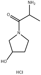 2-Amino-1-(3-hydroxy-1-pyrrolidinyl)-1-propanonehydrochloride 结构式