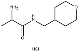 2-Amino-N-(tetrahydro-2H-pyran-4-ylmethyl)-propanamide hydrochloride 结构式