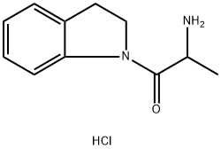 2-Amino-1-(2,3-dihydro-1H-indol-1-yl)-1-propanonehydrochloride 结构式