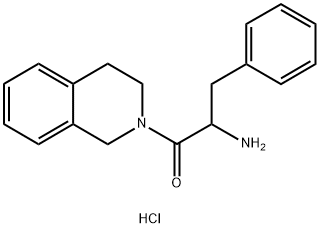 2-Amino-1-[3,4-dihydro-2(1H)-isoquinolinyl]-3-phenyl-1-propanone hydrochloride 结构式