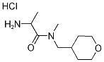 2-Amino-N-methyl-N-(tetrahydro-2H-pyran-4-ylmethyl)propanamide hydrochloride 结构式