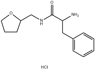 2-Amino-3-phenyl-N-(tetrahydro-2-furanylmethyl)-propanamide hydrochloride 结构式