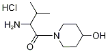 2-Amino-1-(4-hydroxy-1-piperidinyl)-3-methyl-1-butanone hydrochloride 结构式