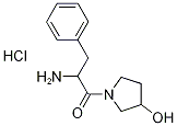 2-Amino-1-(3-hydroxy-1-pyrrolidinyl)-3-phenyl-1-propanone hydrochloride 结构式