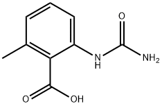 Benzoic acid, 2-[(aminocarbonyl)amino]-6-methyl- (9CI) 结构式