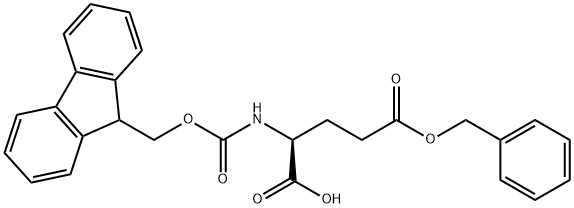 Fmoc-L-谷氨酸-gamma-苄酯 结构式