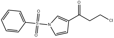 3-氯-1-(1-(苯基磺酰基)-1H-吡咯-3-基)丙烷-1-酮 结构式